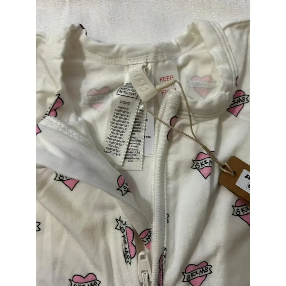 Skims NWT Sleep Baby One Piece Set Marble Heart Banner Size 18 Months